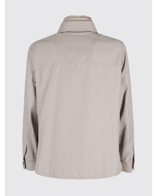 Moorer Natural Polyester Shirt Jacket for men