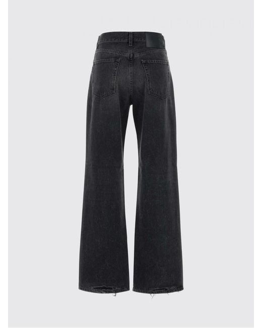 Haikure Black Cotton Denim Wide Leg Jeans
