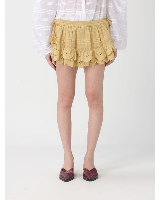 Isabel Marant Natural Puria Cotton Shorts