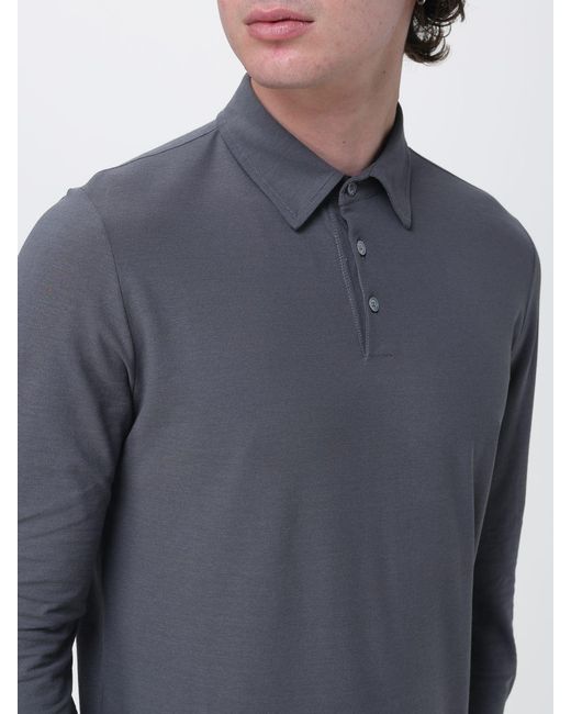Zanone Blue Cotton Polo Shirt for men