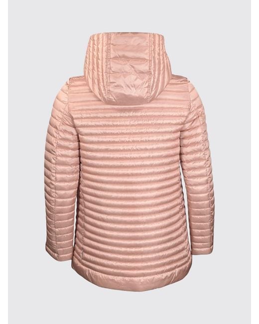 Save The Duck Pink Nylon Down Jacket With Hood