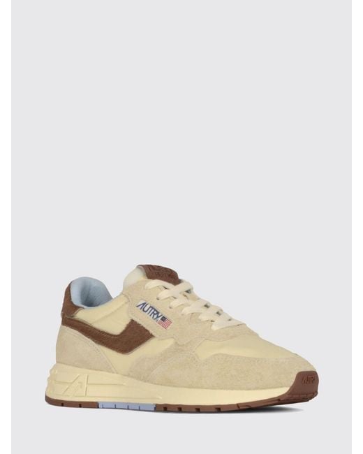 Autry Natural Reelwind Suede And Nylon Sneakers
