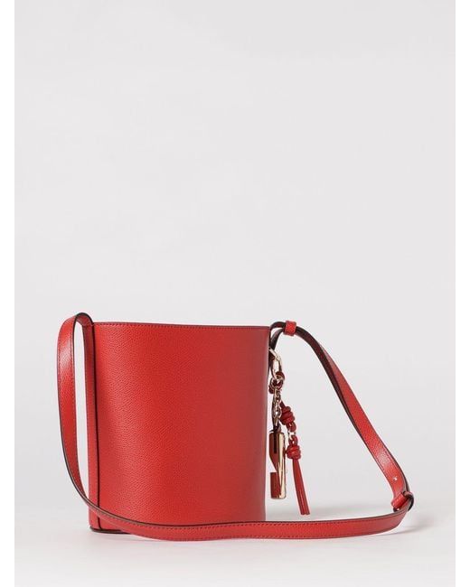 Furla Red Roxie Grained Leather Bag