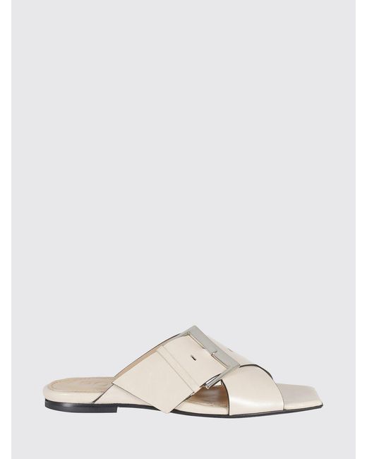 Poeve White Leather Emma Mules