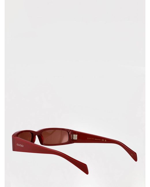 Occhiali Da Sole Uomo di Gucci in Red da Uomo