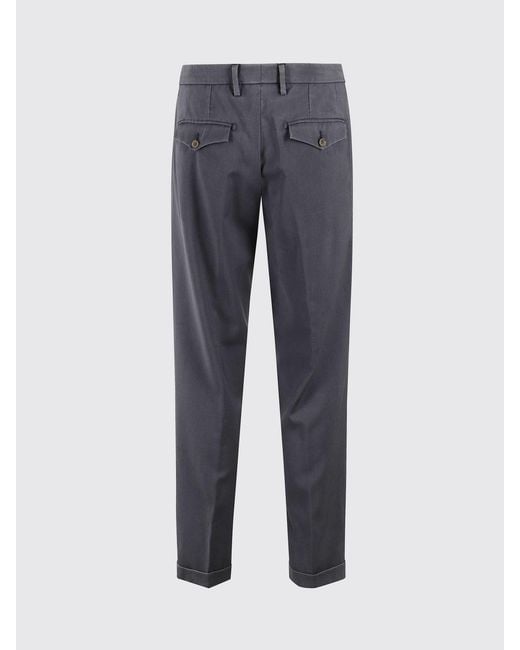 Myths Blue Slim Fit Wool Fresco Trousers for men