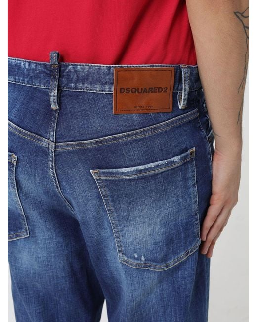 DSquared² Blue Distressed Jeans for men