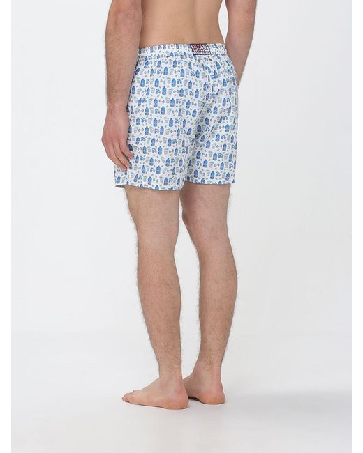 Mc2 Saint Barth Blue Printed Boxer Swim Trunks for men