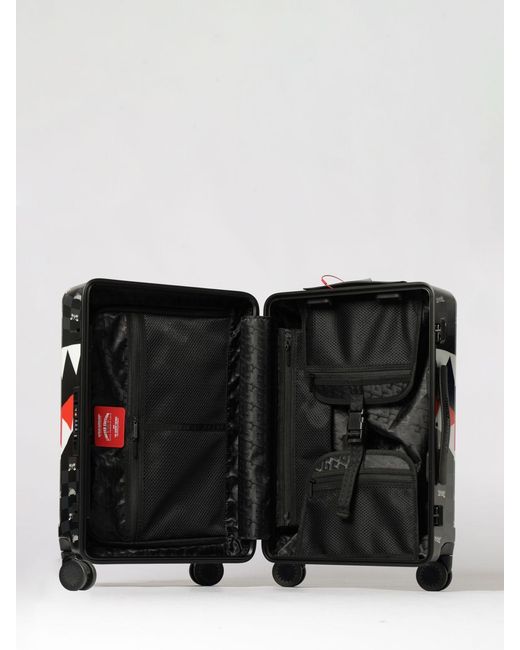 Sprayground Black Polycarbonate Trolley With Printed Logo for men