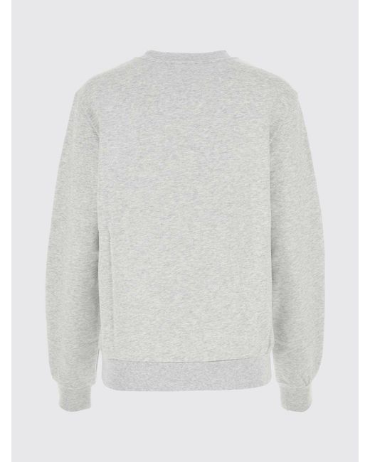 A.P.C. Gray Cotton Crew-Neck Sweatshirt With Logo for men