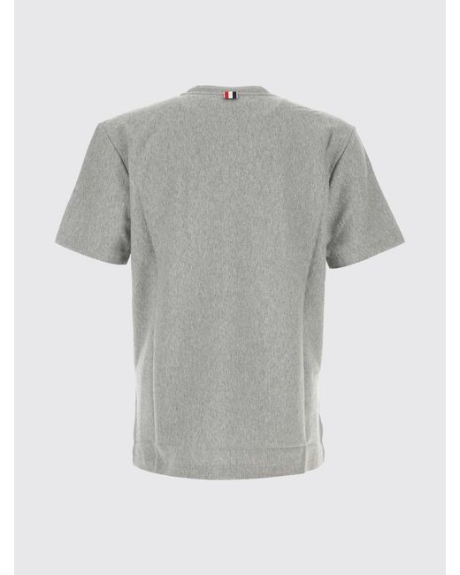 Thom Browne Gray Cotton T-Shirt for men