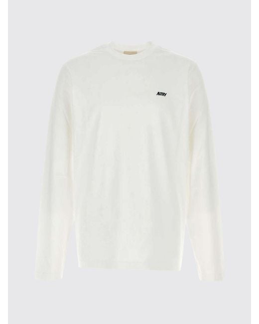Autry White Cotton T-Shirt With Logo for men