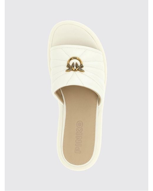 Pinko White Fiona 03 Sandals