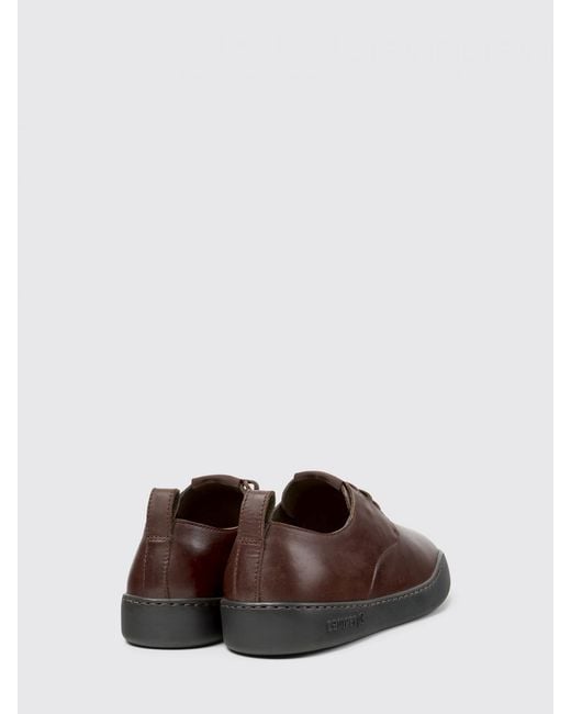 Camper Brown Peu Touring Leather Derby Shoes for men