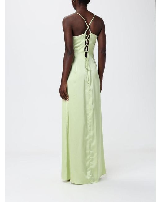 Hanita Green Satin Dress