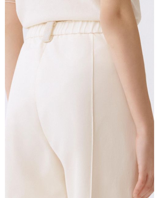 Fabiana Filippi Natural Wide Leg Trousers