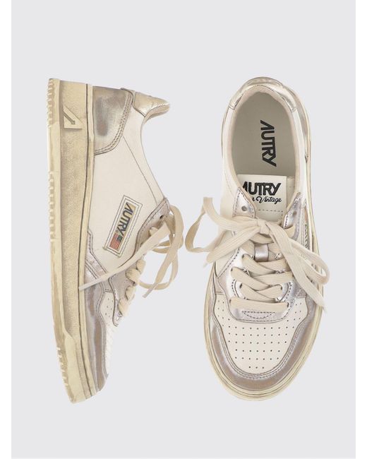 Autry Natural Medalist Low Super Vintage Used Leather Sneakers