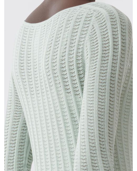 Fabiana Filippi Green Long Cotton Knit Dress