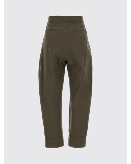 PT Torino Green Twill Cropped Trousers
