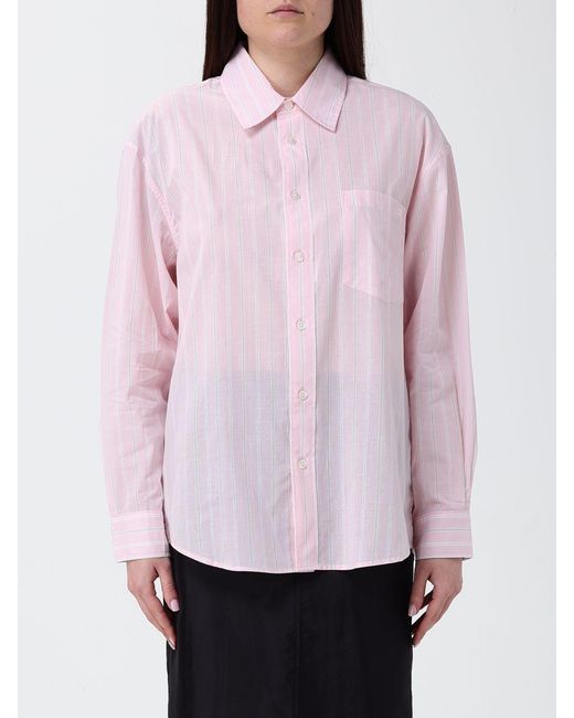 DUNST Pink Striped Cotton Shirt By