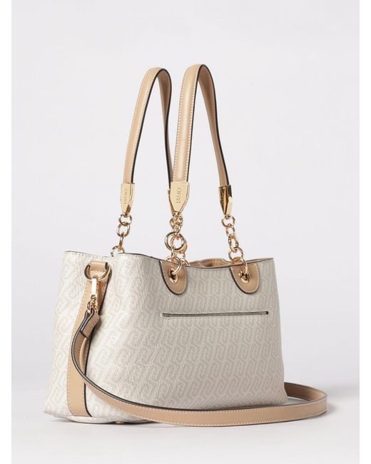 Liu Jo Natural Grained Synthetic Leather Bag With Printed Monogram