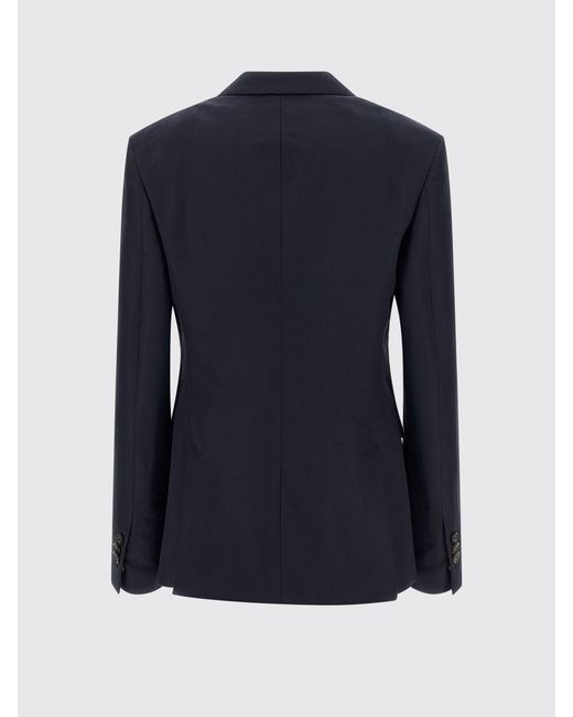 DSquared² Blue Double-Breasted Cotton Blend Blazer