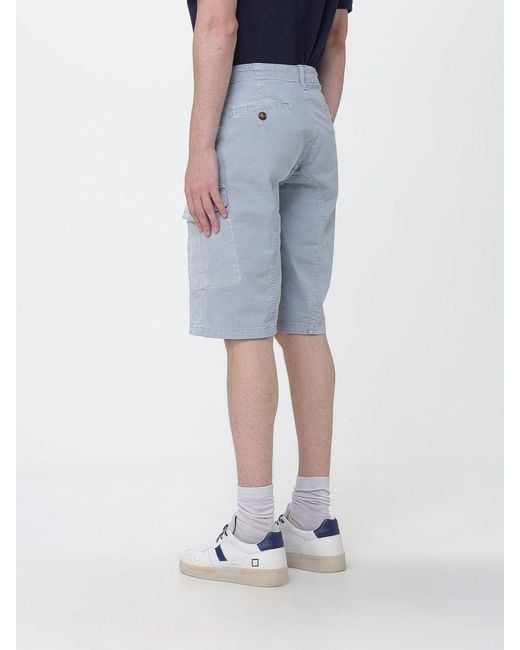 Blauer Blue Stretch Cotton Cargo Shorts for men