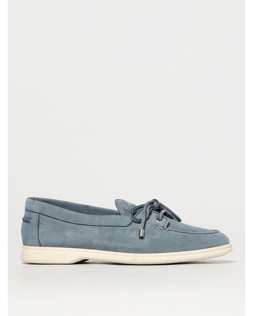 Edhen Milano Blue Nubuck Boat Loafers Edhén Milano for men