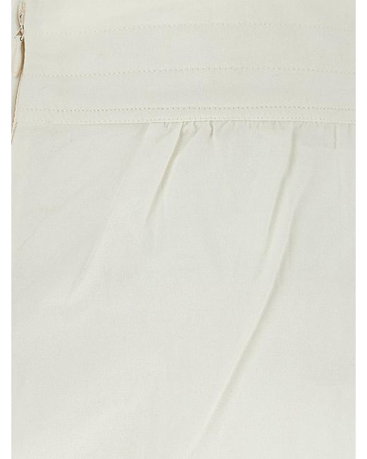 Isabel Marant White Cybila Cotton Shorts