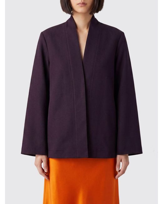 Alaïa Blue Cropped Single-Breasted Blazer