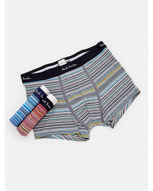 Paul Smith Blue Trunk 3 Pack Mix Sign for men