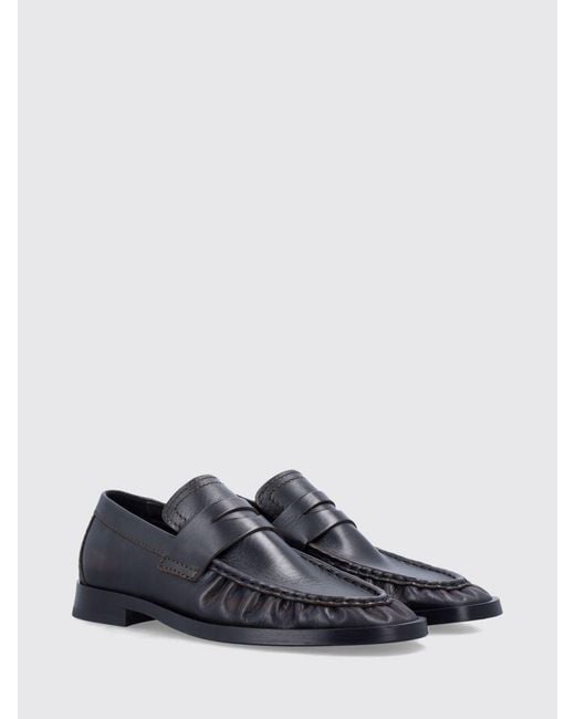 Miista White Smooth Cowhide Penny Loafers With Rubber Sole