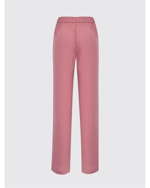 Herno Pink High-Waisted Jersey Palazzo Trousers With Drawstring