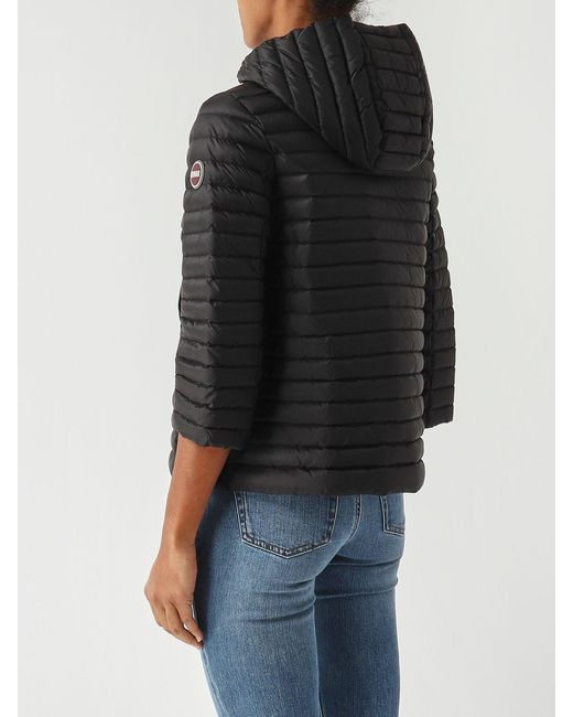 Colmar Black Nylon Hooded Down Jacket