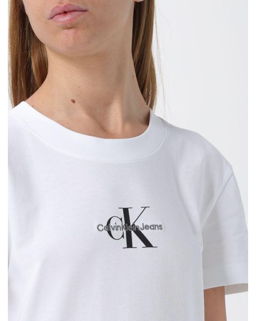 T-shirt con logo di Ck Jeans in White