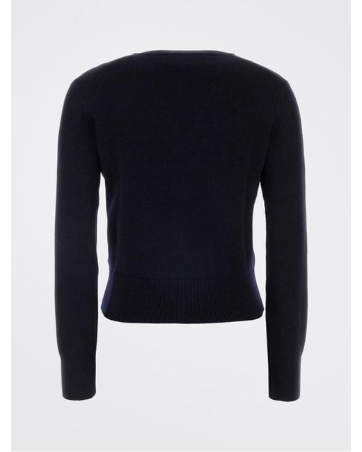 AMI Blue Wool Cardigan