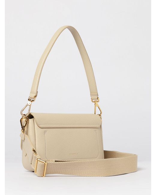 Coccinelle Natural C-Me Lock Medium Grained Leather Bag