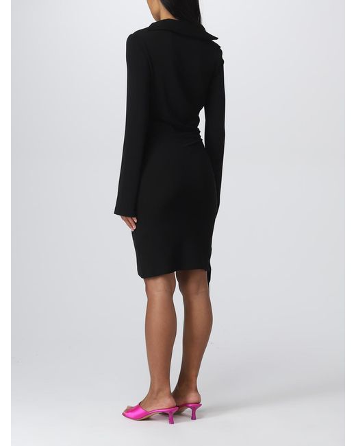 Off-White c/o Virgil Abloh Black Dress In Viscose Crepe