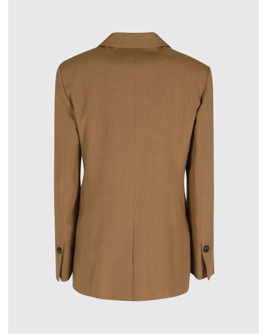 Tela Natural Omega Viscose Blend Double-Breasted Blazer