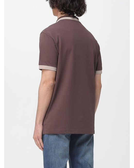 Sun 68 Purple Cotton Logo Polo Shirt for men