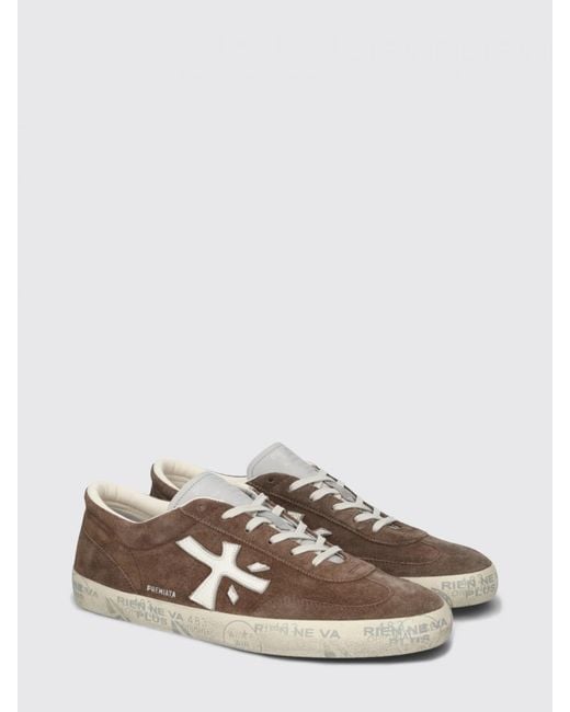 Premiata Brown David Used Suede Sneakers for men