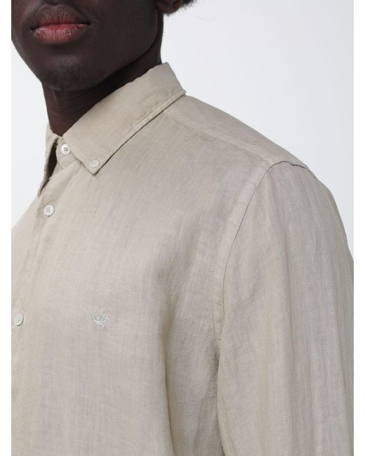 Brooksfield Gray Casual Linen Shirt for men