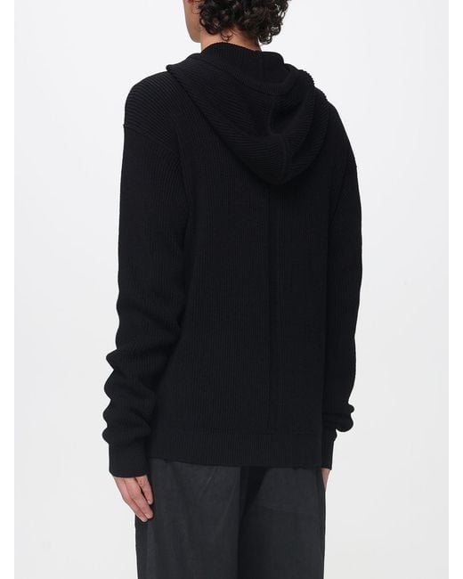 Rick Owens Blue Hooded Cardigan for men