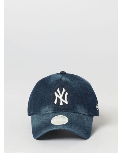 KTZ Blue 9Twenty Ny Yankees Cotton Denim Cap With Embroidered Logo