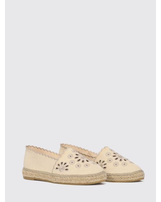 Mc2 Saint Barth Natural Cotton Canvas And Sangallo Espadrilles