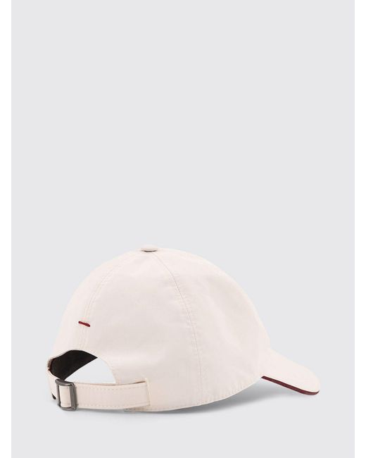 Brunello Cucinelli Pink Nylon Hat With Embroidered Logo for men