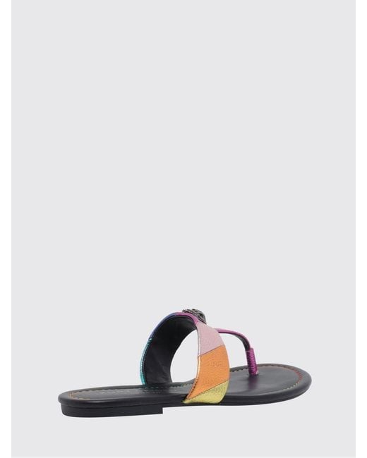 Kurt Geiger White Kensington Leather Flip-Flops