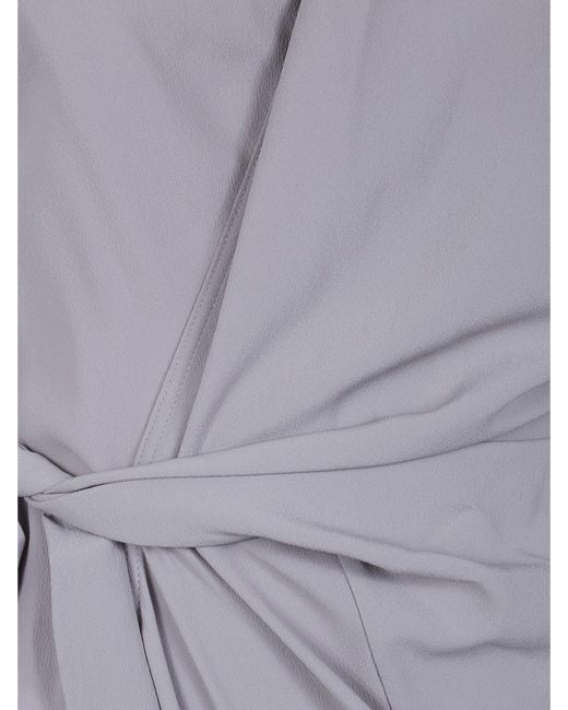 Rick Owens Purple Asymmetric Silk Blend Dress