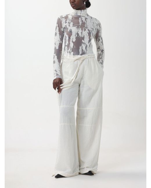 Acne White Trousers