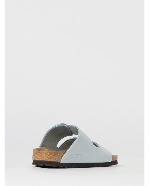 Birkenstock White Arizona Big Buckle Nubuck Sandals